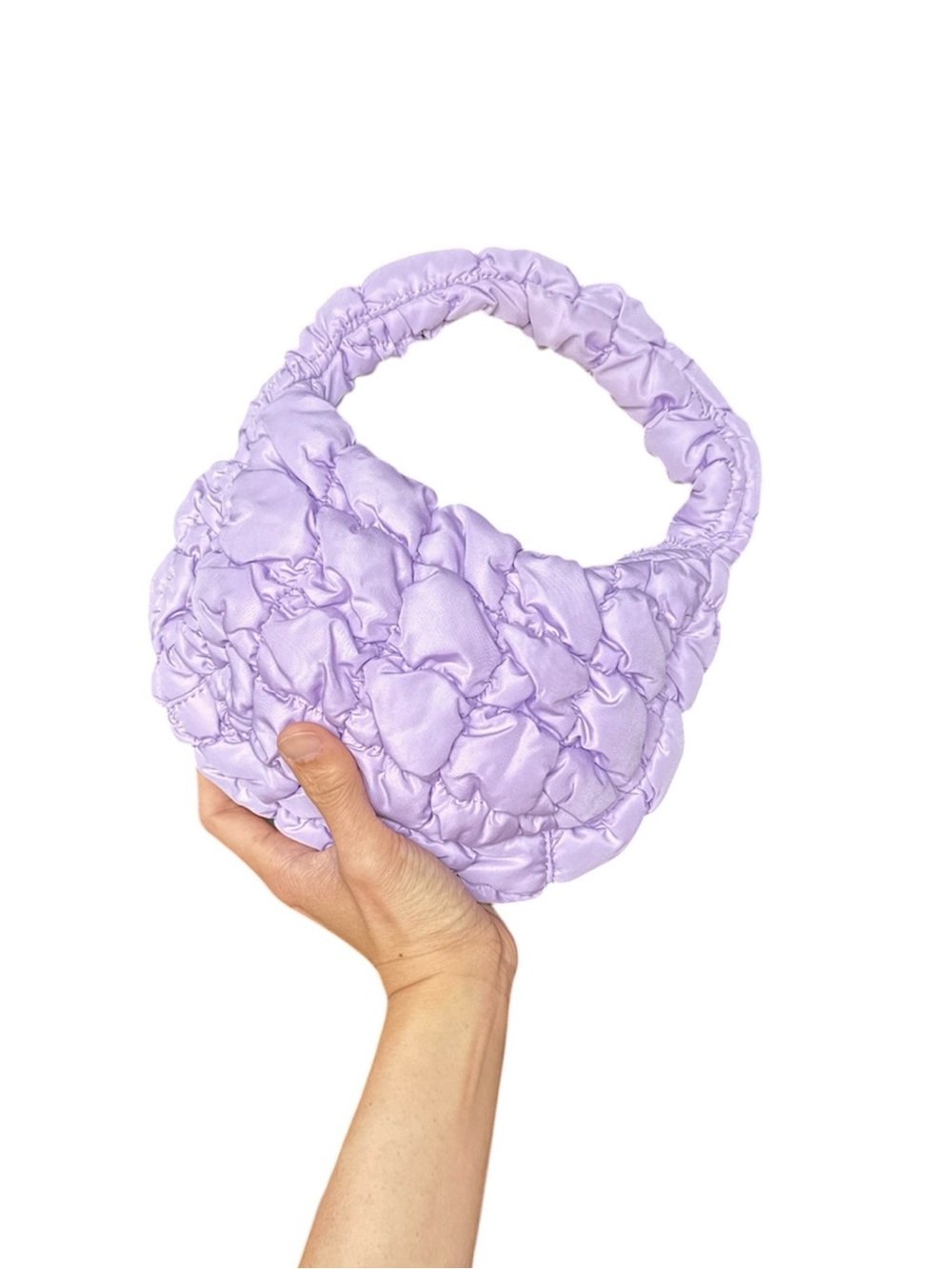 COS Lilac Micro Quilted Bag